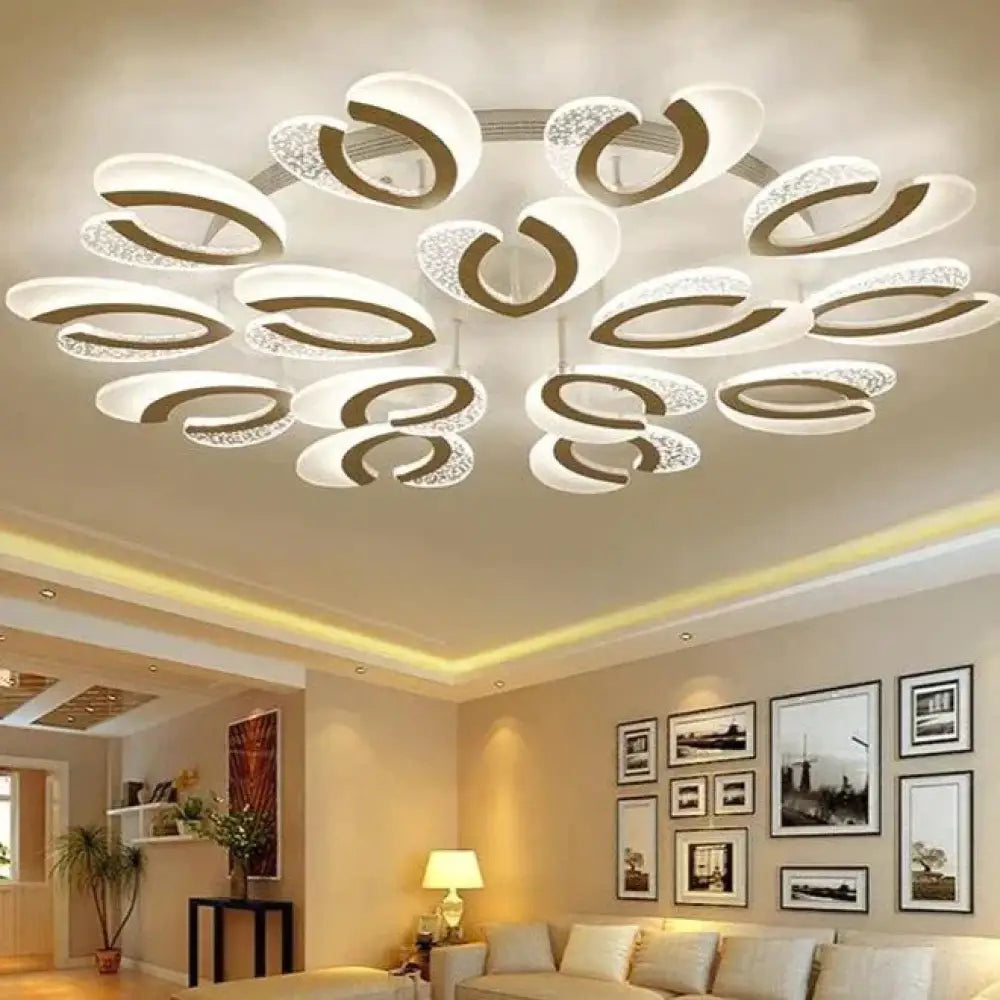 Creative Acrylic New Living Room Led Ceiling Three-Color Light / 15 Heads 105Cm*12Cm