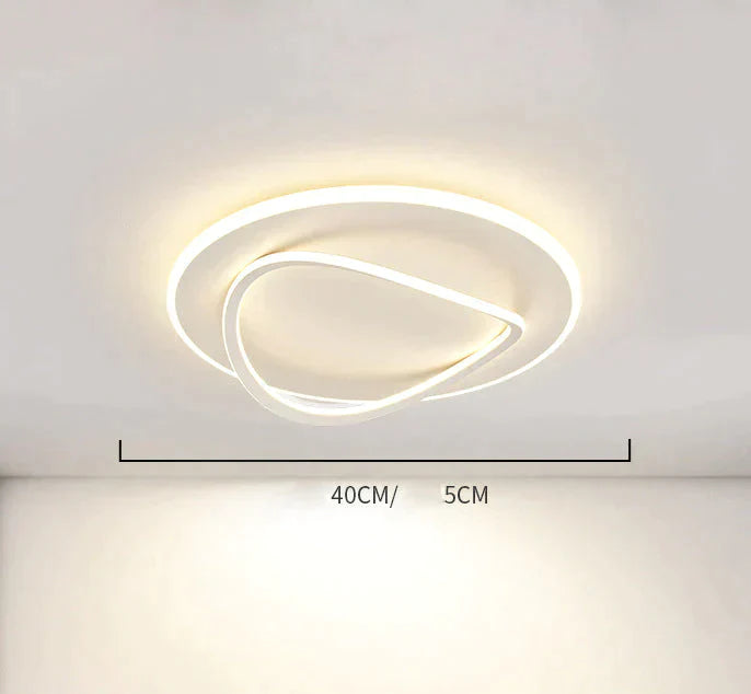 Creative Bedroom Master Lamp Minimalist Round Restaurant Room Ceiling Led Lamps White / Dia40Cm Warm