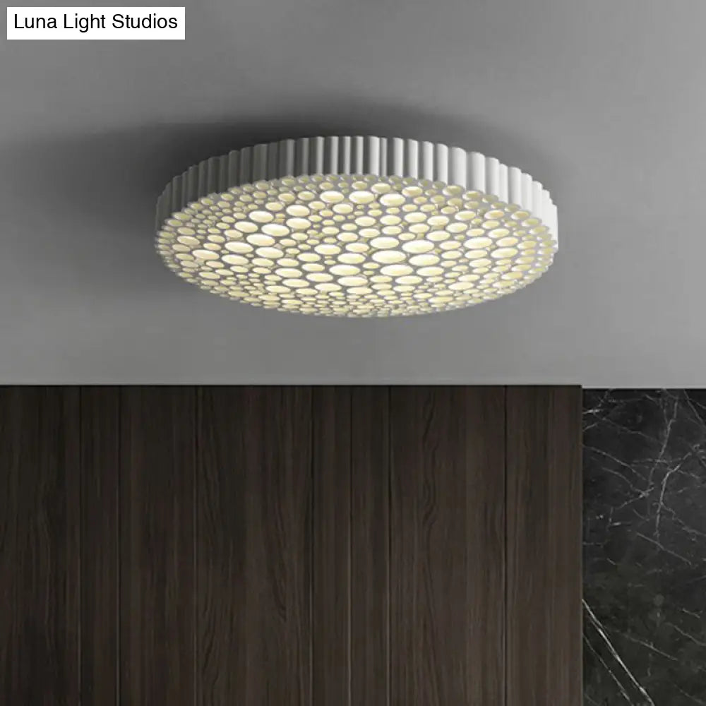 Creative Bedroom Shine: Simple Led Metal Circle Flush Mount Ceiling Light