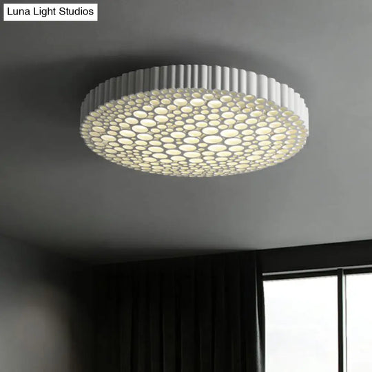 Creative Bedroom Shine: Simple Led Metal Circle Flush Mount Ceiling Light