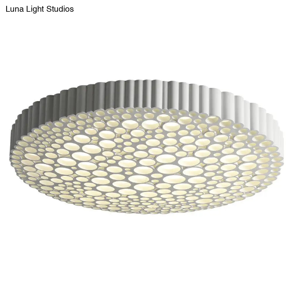 Creative Bedroom Shine: Simple Led Metal Circle Flush Mount Ceiling Light