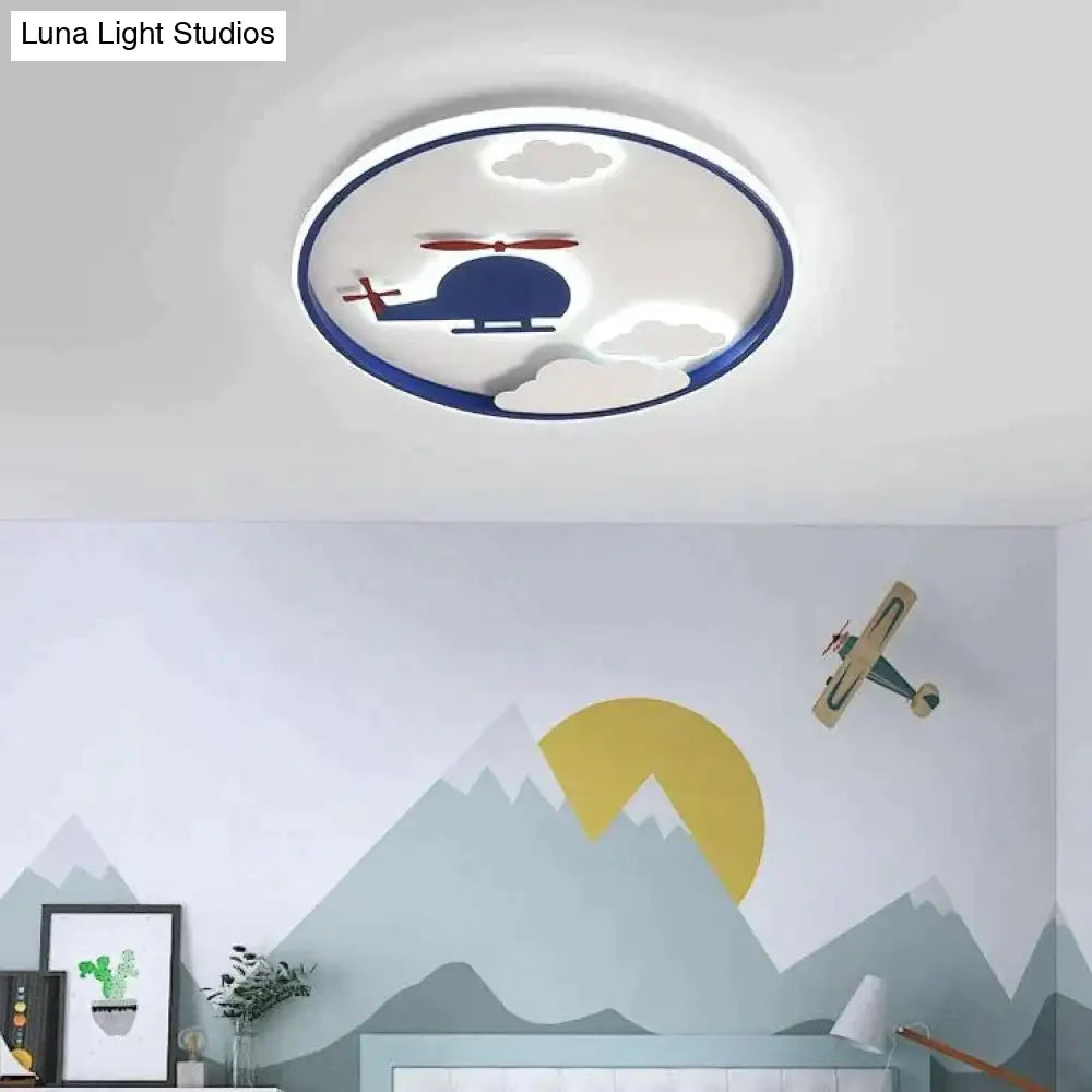 Creative Cloud Plane Bedroom Ceiling Lamp