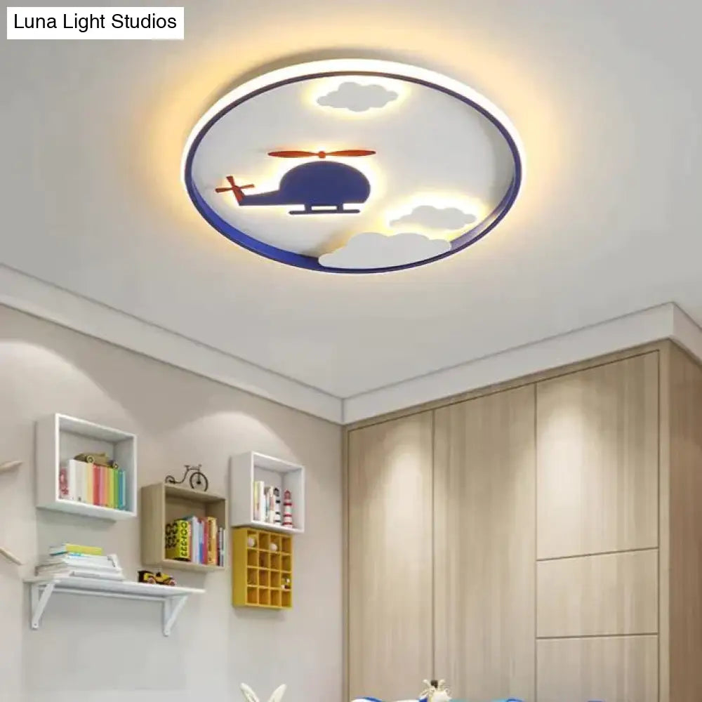 Creative Cloud Plane Bedroom Ceiling Lamp