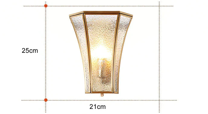 Creative Country Style Bedside Lamp Corridor Aisle Copper Wall Lamp