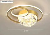 Creative Crystal Light In The Bedroom Copper Ceiling Lamp