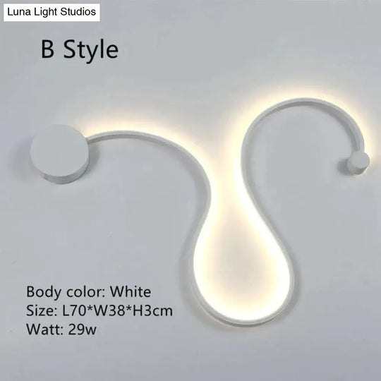 Creative Led Ceiling Lights For Living Room Bedroom Black/White Aluminum Lamp Body Indoor Lighting