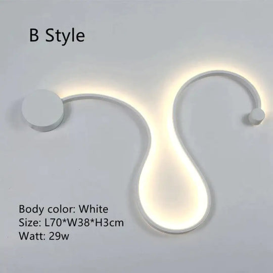 Creative Led Ceiling Lights For Living Room Bedroom Black/White Aluminum Lamp Body Indoor Lighting