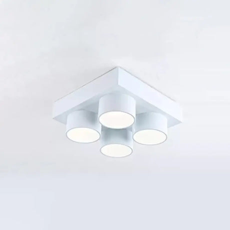 Creative Led Flush Mount Ceiling Light For Kids’ Kindergarten With Toy Brick Design White /
