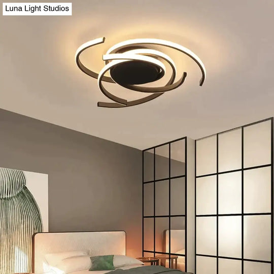 Creative Modern Led Ceiling Lights Living Room Bedroom Study Balcony Indoor Lighting Black White