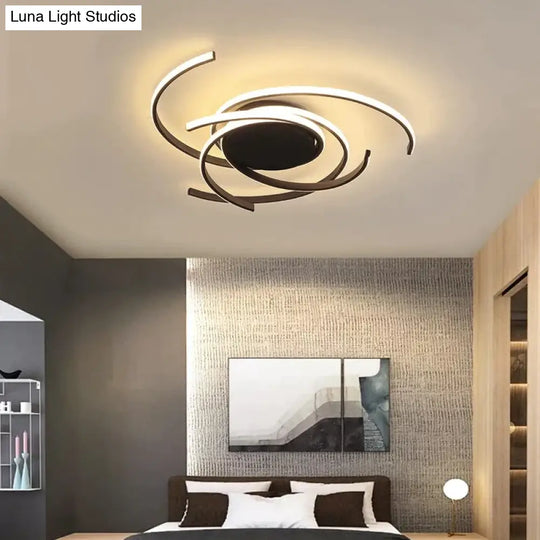 Creative Modern Led Ceiling Lights Living Room Bedroom Study Balcony Indoor Lighting Black White