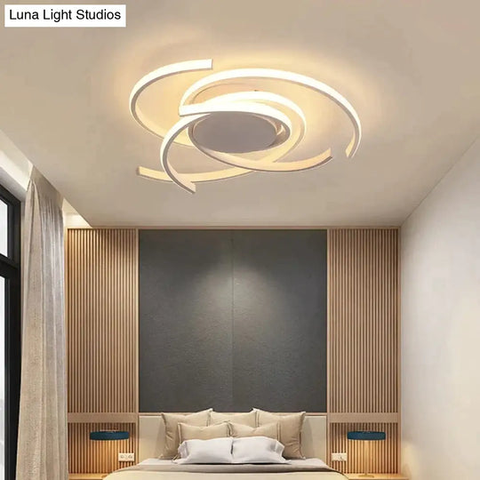 Creative Modern Led Ceiling Lights Living Room Bedroom Study Balcony Indoor Lighting Black White