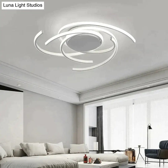 Creative Modern Led Ceiling Lights Living Room Bedroom Study Balcony Indoor Lighting Black White