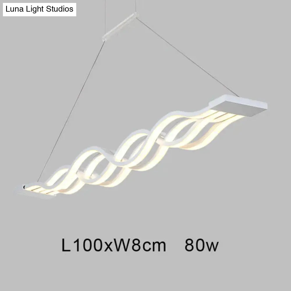 Creative Modern Led Pendant Lights Kitchen Acrylic Lron Suspension Hanging Ceiling Lamp For Dinning