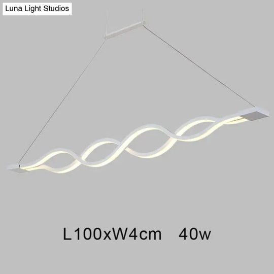 Creative Modern Led Pendant Lights Kitchen Acrylic Lron Suspension Hanging Ceiling Lamp For Dinning