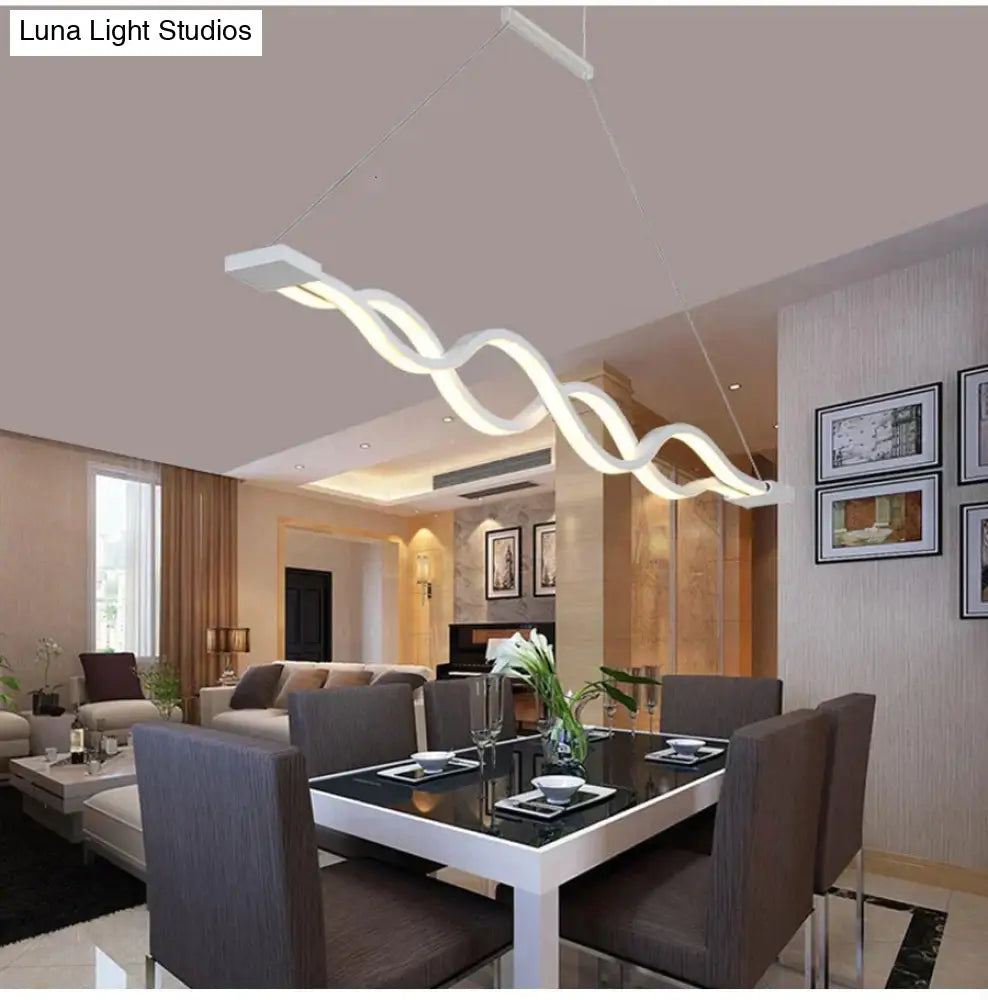 Creative Modern Led Pendant Lights Kitchen Acrylic Lron Suspension Hanging Ceiling Lamp For Dinning