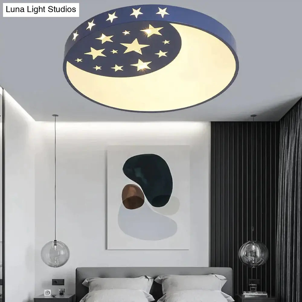 Creative Nordic Star Moon Bedroom Lamp Led Ceiling