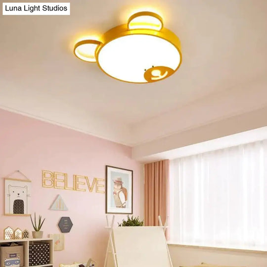Creative Personality Bedroom Bear Led Ceiling Lamp