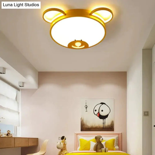 Creative Personality Bedroom Bear Led Ceiling Lamp
