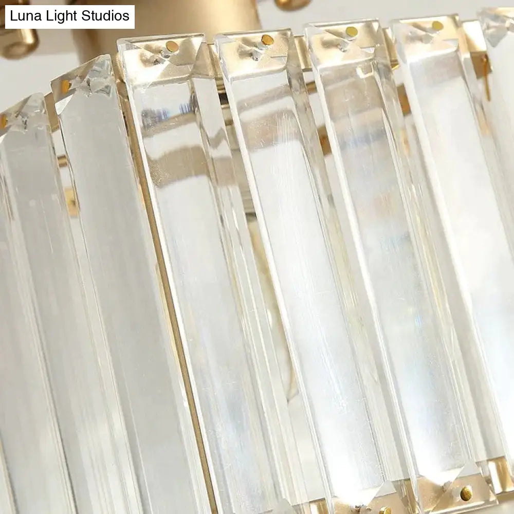 Creative Simple Modern Square Crystal Corridor Porch Ceiling Lamp