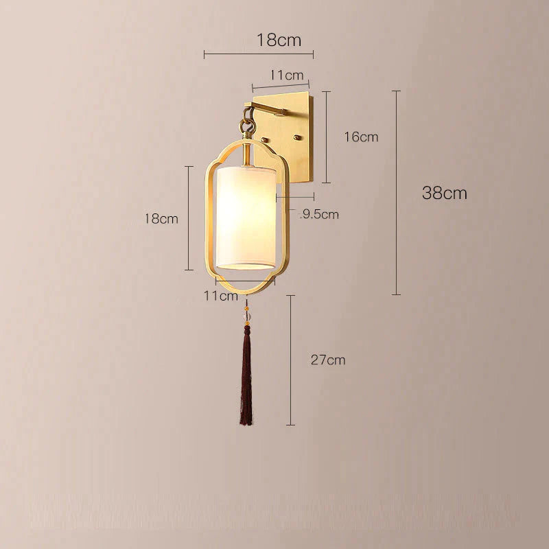 Creative Wall Lamp Bedroom Bedside Lamp Background Copper Wall Lamp