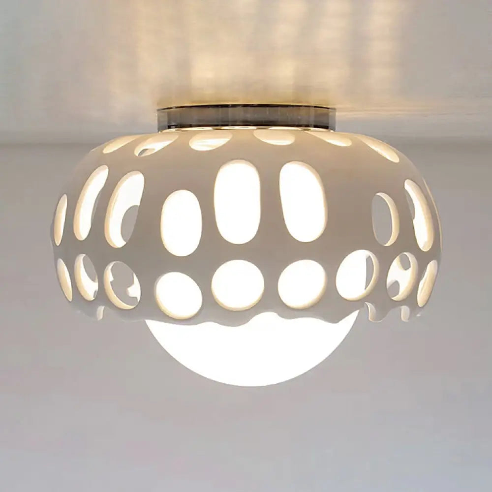 Creative White Baby Mushroom Ceiling Lamp For The Bedroom
