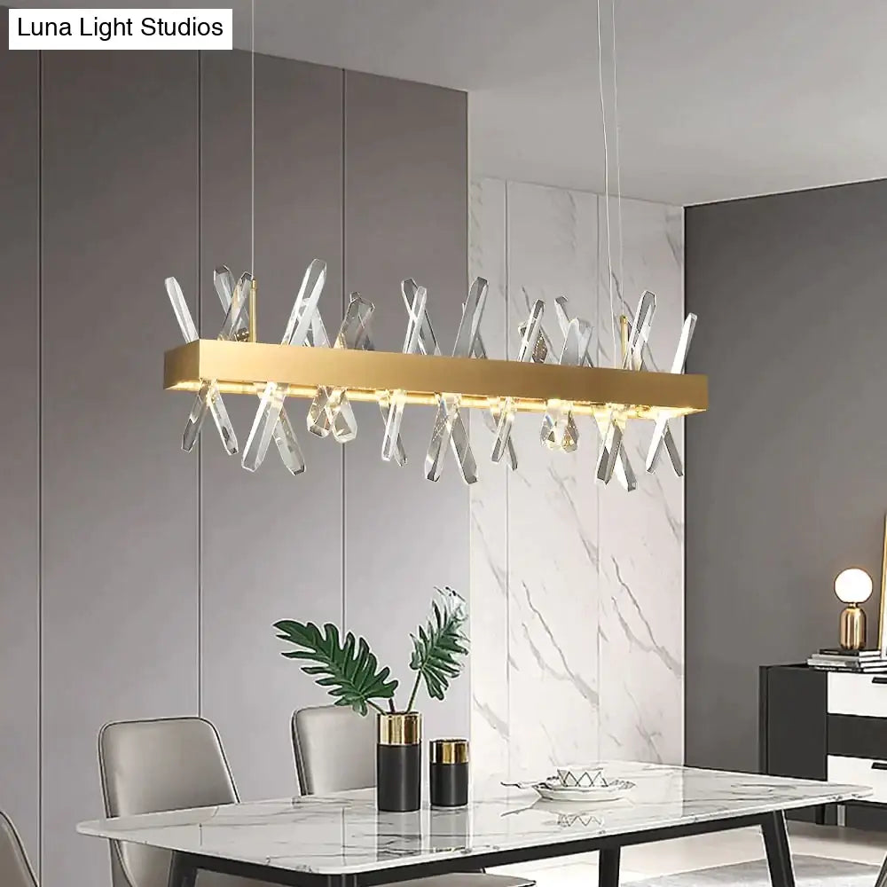 Crysta - Modern Crystal Chandelier For Living Room Dining Kitchen Island Lamp