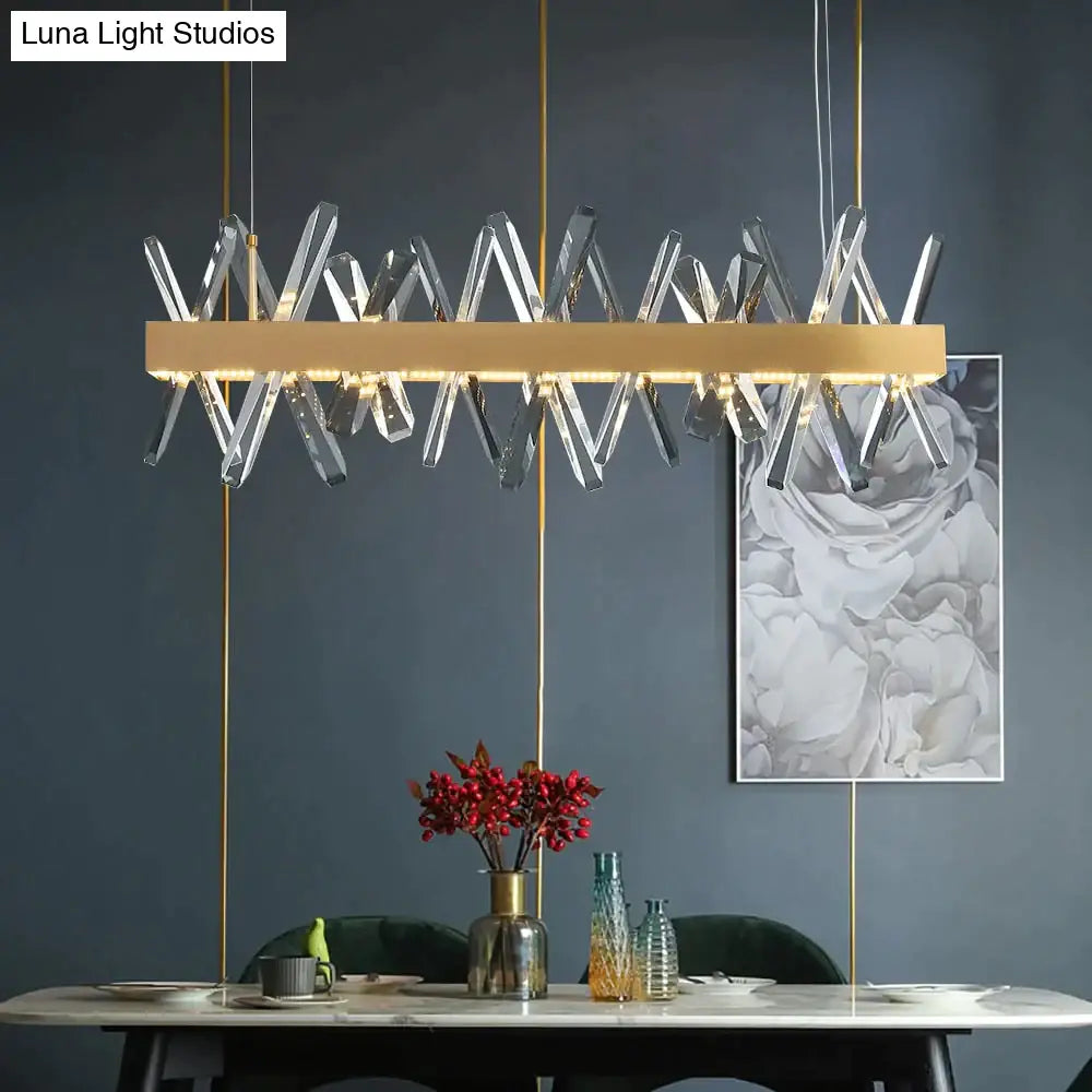 Crysta - Modern Crystal Chandelier For Living Room Dining Kitchen Island Lamp