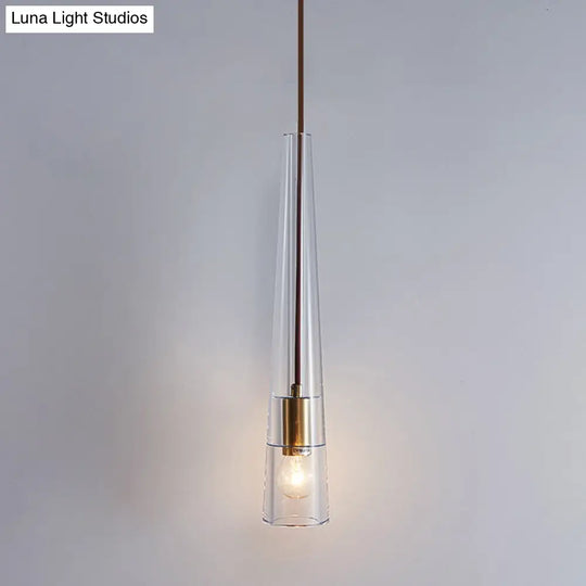 Crystal Block Pendant Light - Simplicity Meets Elegance In This 1-Light Brass Ceiling Fixture