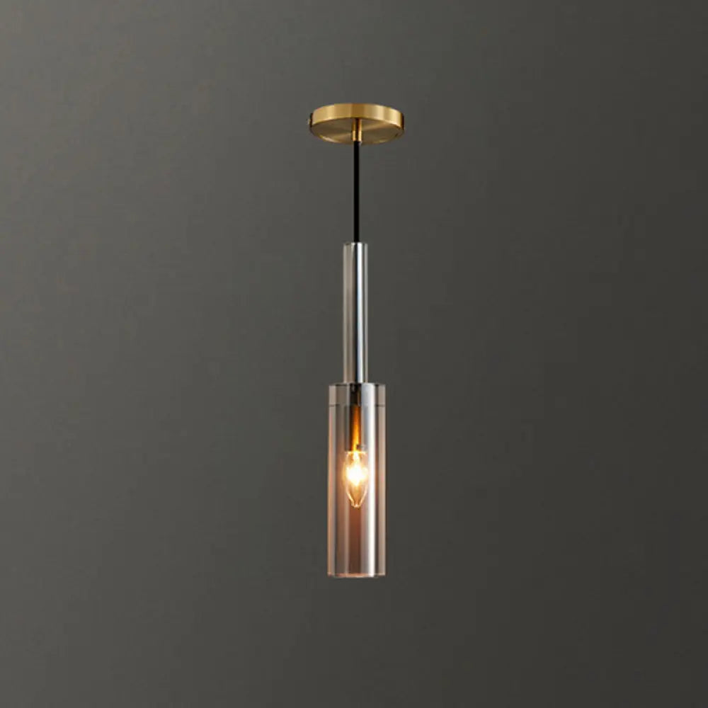 Crystal Block Pendant Light - Simplicity Meets Elegance In This 1-Light Brass Ceiling Fixture /