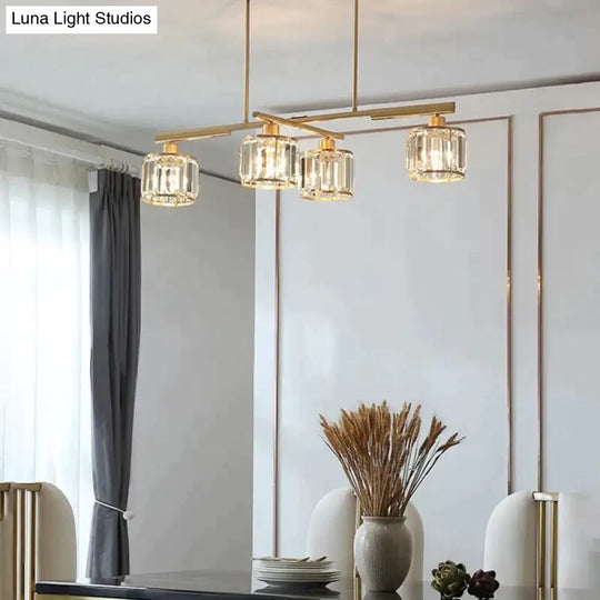 Crystal Ceiling Lights Bedroom Modern Design Copper Lamp Dining Room Led Kitchen Lustre Living