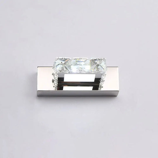 Crystal Circle Vanity Wall Light - Modern Minimalist Style For A Stylish Look 1 / Clear Square Plate