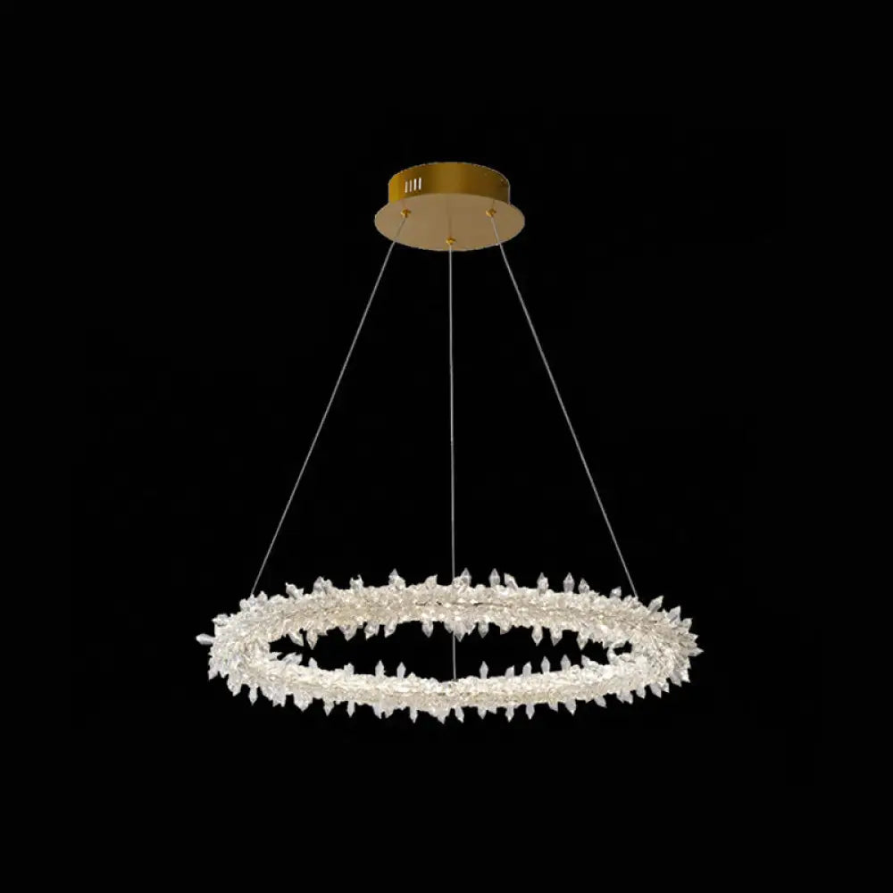 Crystal Flower Chandelier Light For Modern Living Rooms Clear / 16’