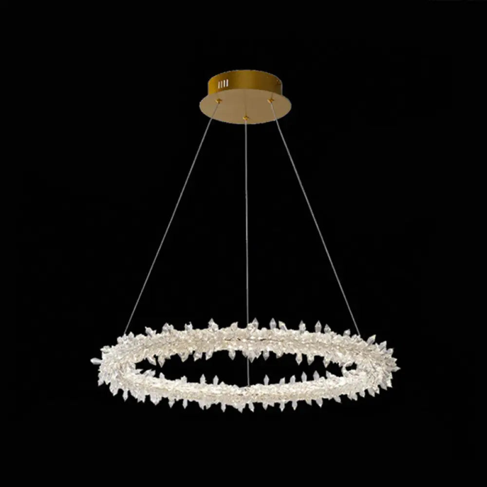 Crystal Flower Chandelier Light For Modern Living Rooms Clear / 31.5’