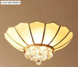 Crystal Living Room Lamp Led All Copper Ceiling 4 Heads / Without Light Source