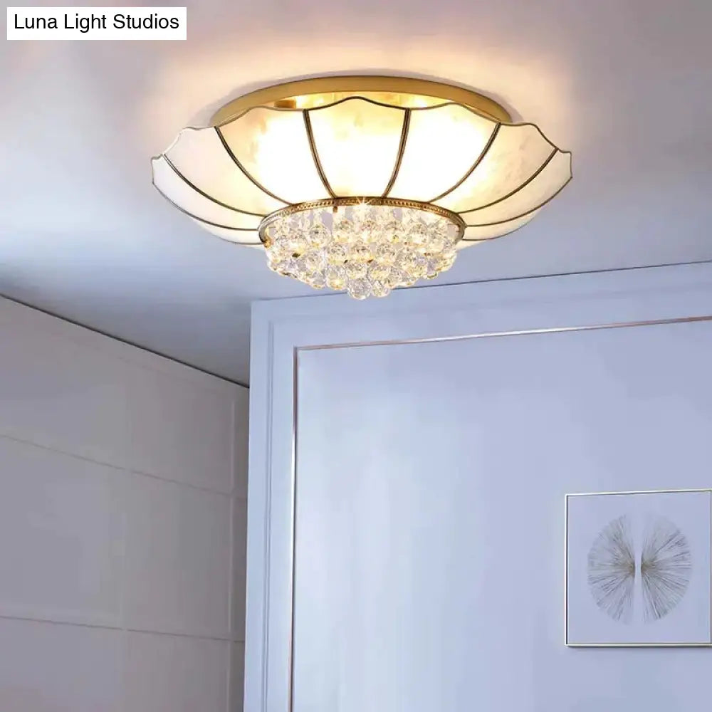 Crystal Living Room Lamp Led All Copper Ceiling