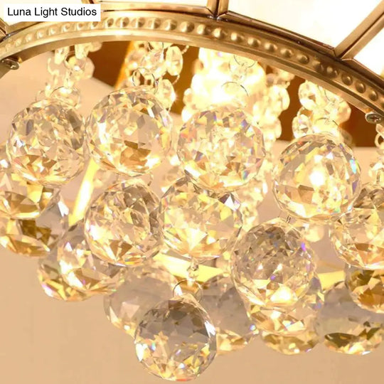 Crystal Living Room Lamp Led All Copper Ceiling