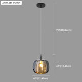 Crystal Melon Dining Room Pendant Light: Postmodern Minimalist Hanging Lamp Kit