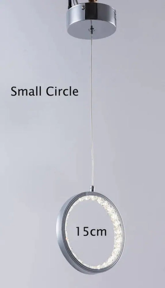 Crystal Rings Led Pendant Light Fixture For Indoor Lamp Lamparas De Techo Surface Mounting Bedroom