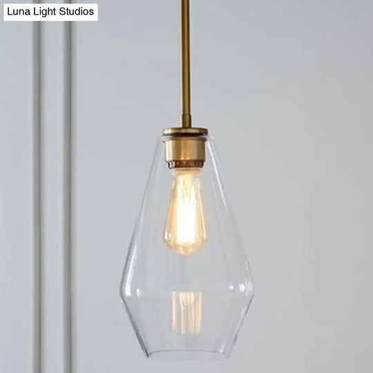 Cup-Shape Minimalist Pendant Lighting Fixture With Glass Shade