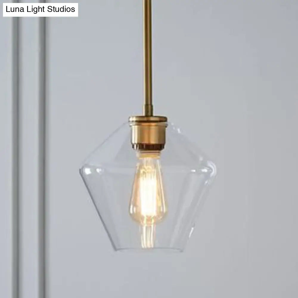 Minimalist Cup-Shaped Ceiling Pendant Light With Glass Shade Clear / 9