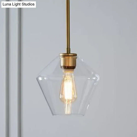 Minimalist Cup-Shaped Ceiling Pendant Light With Glass Shade Clear / 9