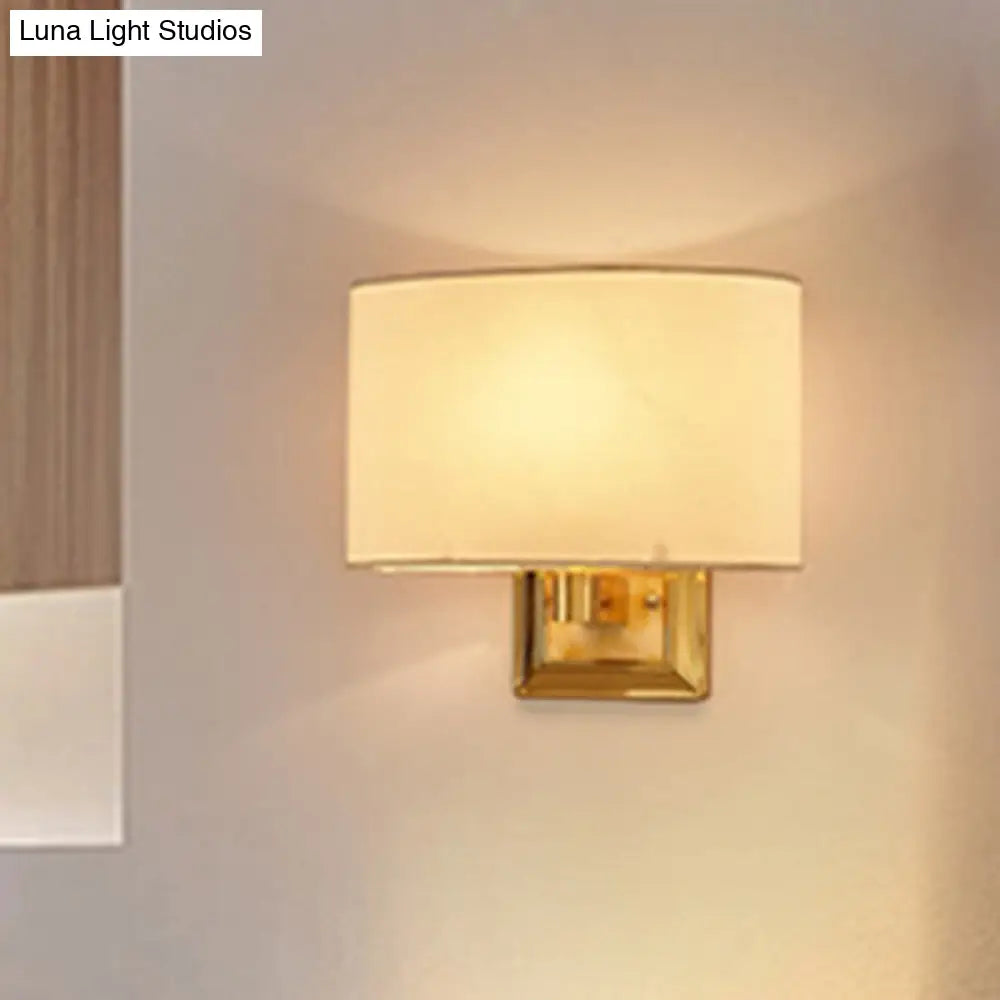 Curved Wall Mounted Lamp: Minimalist 1-Light Sconce Light Chrome/Gold Finish For Dining Room