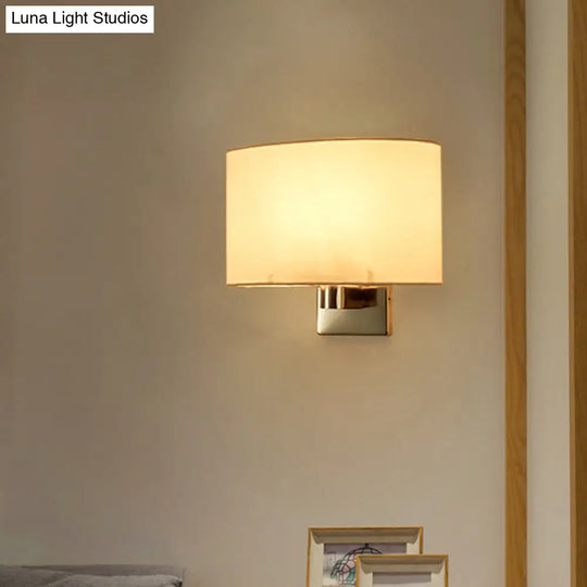 Curved Wall Mounted Lamp: Minimalist 1-Light Sconce Light Chrome/Gold Finish For Dining Room