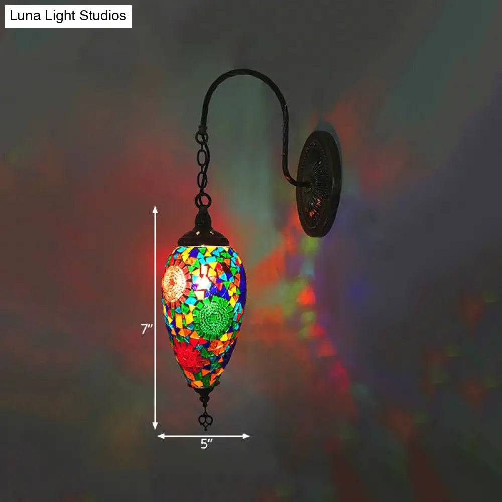 Cut Glass Teardrop Wall Sconce: Warm Traditional Lighting For Living Room