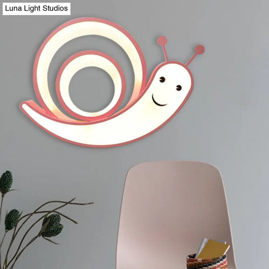 Cute Snail Led Ceiling Lamp - Perfect For Kindergarten Bedrooms!