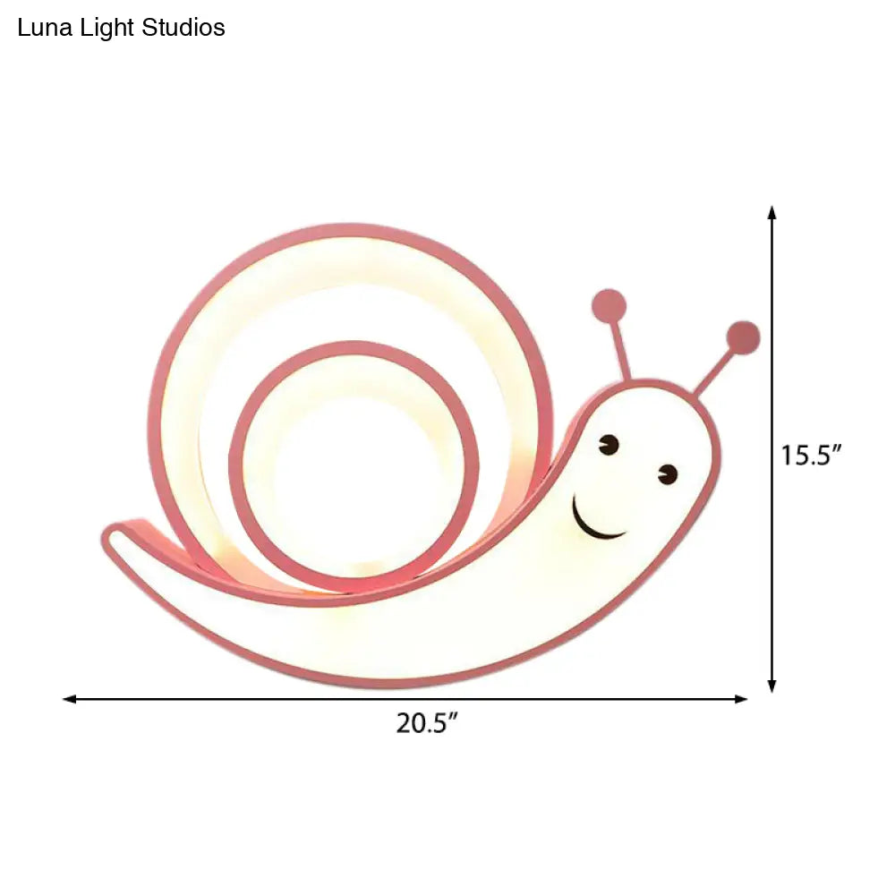 Cute Snail Led Ceiling Lamp - Perfect For Kindergarten Bedrooms!