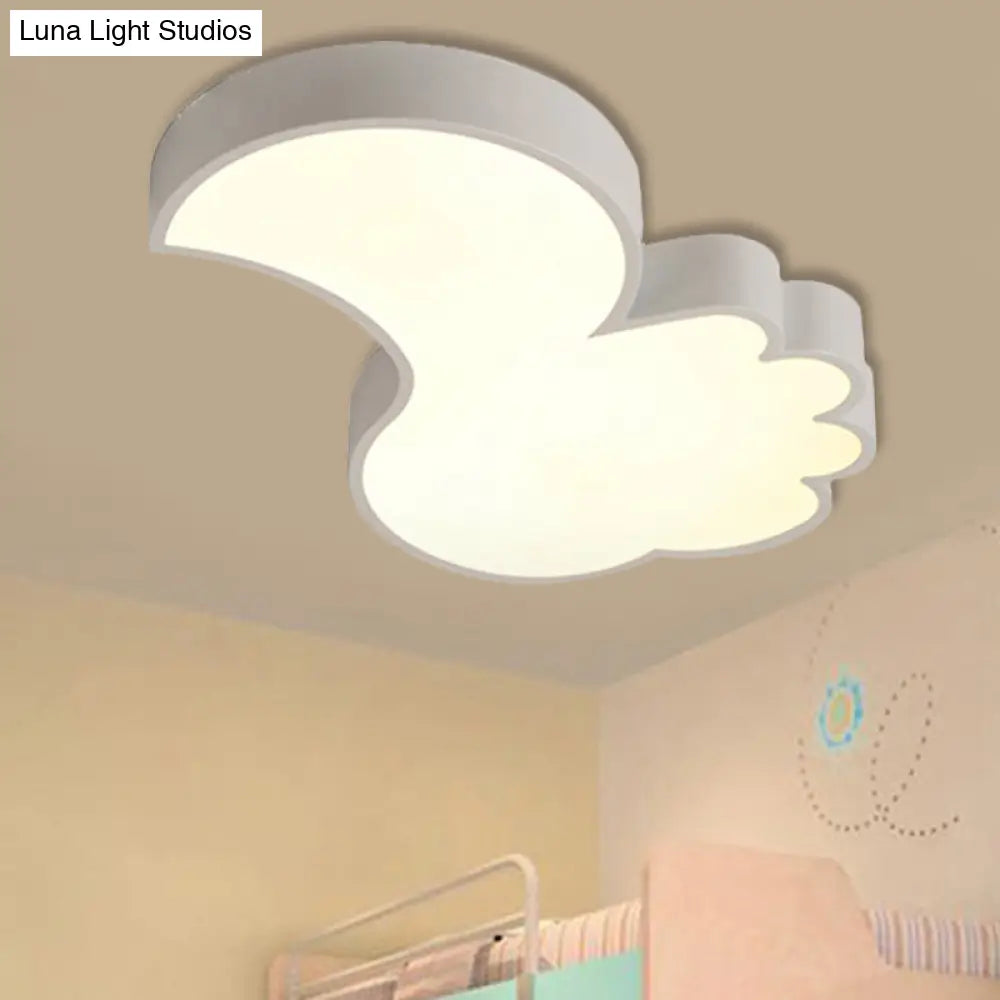 Cute Thumbs-Up Led Ceiling Lamp For Energy-Saving Study Room Lighting