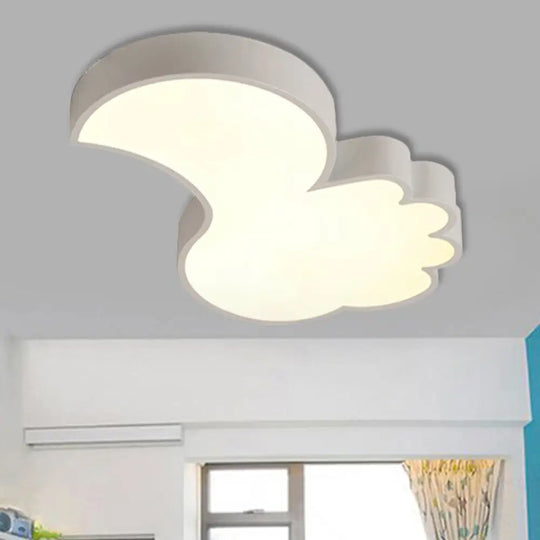 Cute Thumbs - Up Led Ceiling Lamp For Energy - Saving Study Room Lighting White / 17’