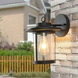 Cylinder Seeded Glass Industrial Wall Mounted Lamp - Matte Black/Bronze Finish Black