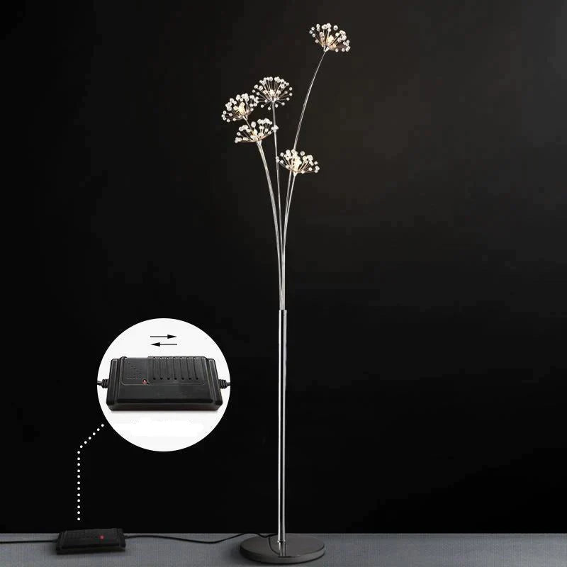 Dandelion Floor Lamp Ins Wind Minimalist Vertical Personality Living Room Bedroom Crystal Decorative
